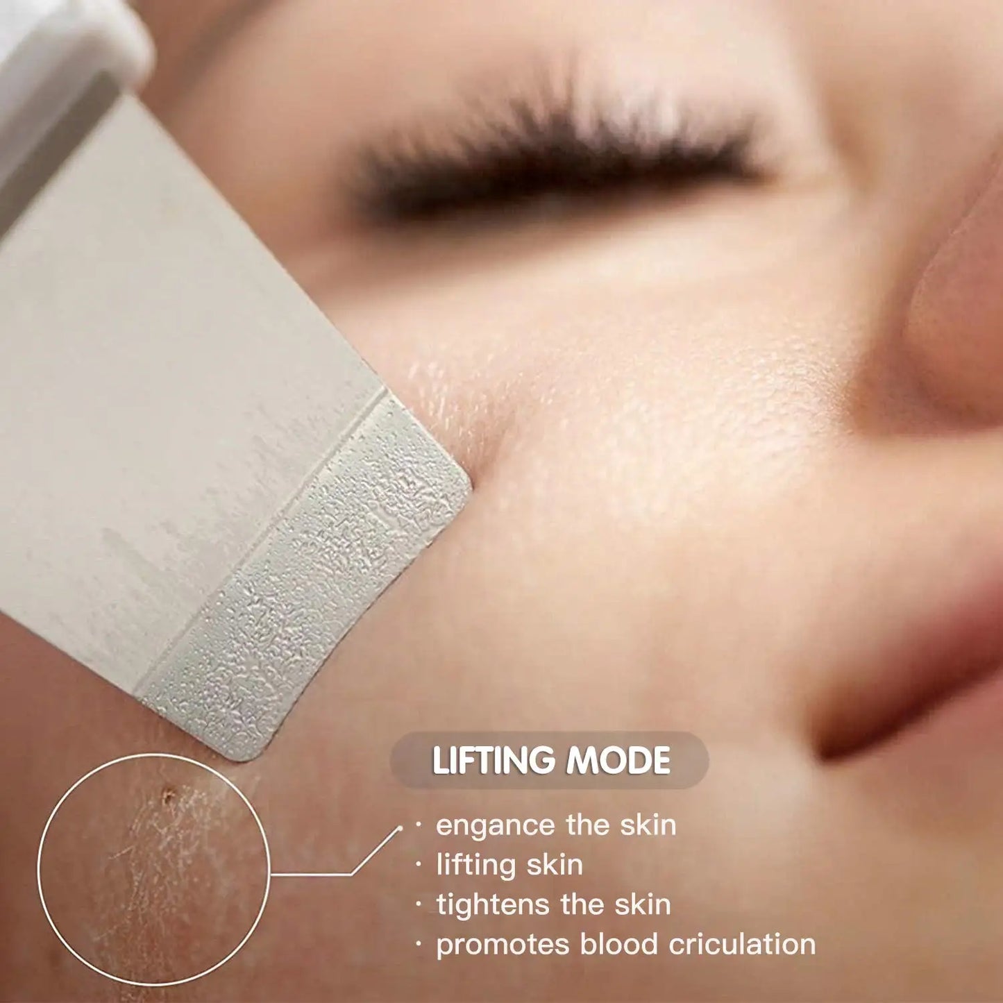 Spatule Ultrasonique Visage-Nettoyage, Lifting & Ions