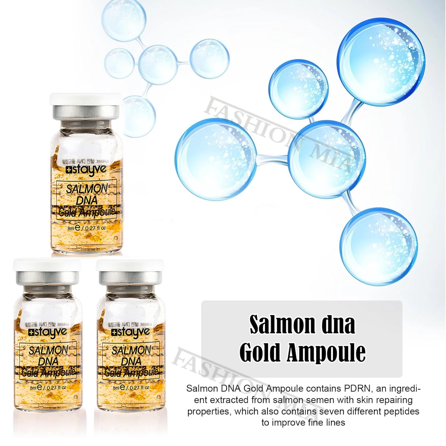 Ampoule ADN DE Saumon Or Stayve Sérum bosster Ânti-Âge
