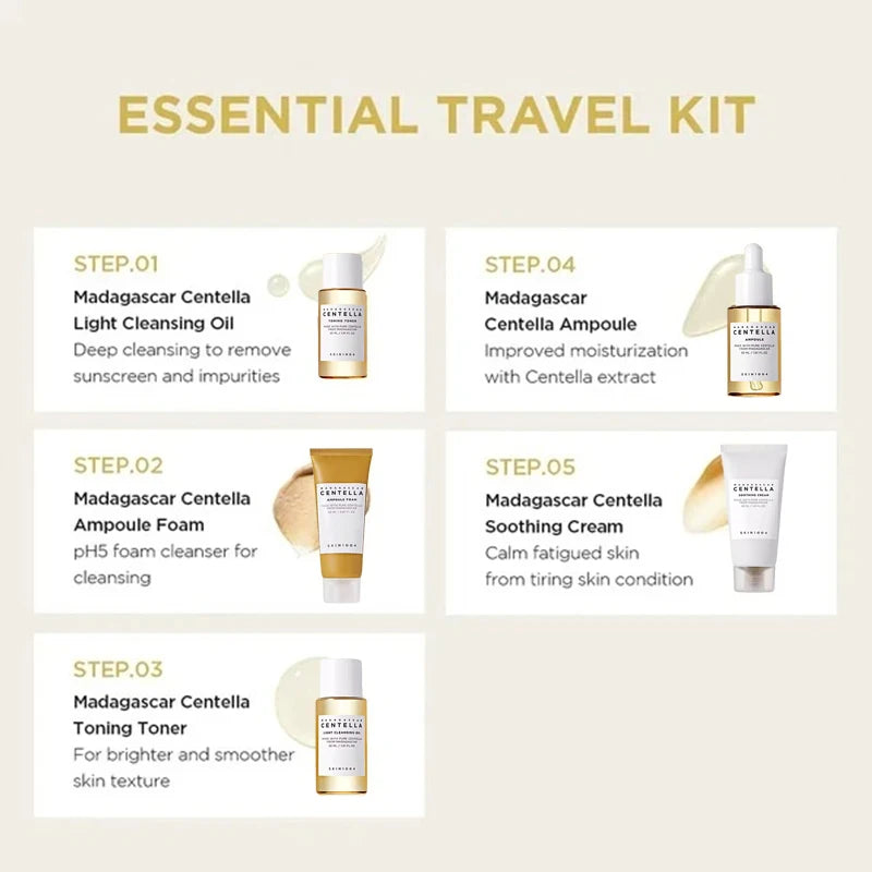 Korean Skin Care Centella Travel Kit