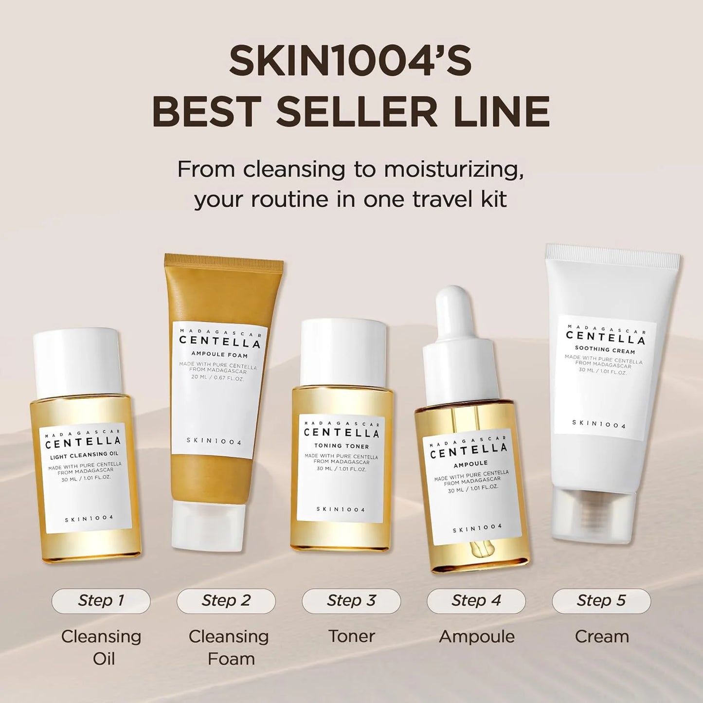 Korean Skin Care Centella Travel Kit